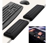 GOMETY Set di 2 poggiapolsi ergonomici a forma di L, 30 x 10 cm, poggiapolsi in memory foam antiscivolo