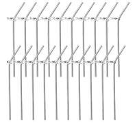 GOMETY Set di 20 boom anti-groviglio in metallo, distanziatori da pesca, 9/12 cm, per la pesca, accessori per la pesca alla carpa, per la pesca di base, per la pesca