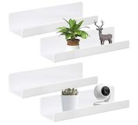 GOMETY Set di 4 scaffali da parete senza fori, 30 cm, autoadesivi, senza forature, in acrilico, decorazione per la casa, per libri, foto, cucina, bagno, ufficio, soggiorno