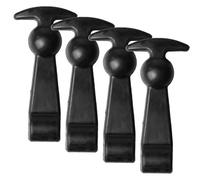 GOMETY Set di 4 supporti elastici per cofano in gomma, chiusura con impugnatura a T, supporto in gomma per cofano, accessori trattore, fissaggio sicuro per motore del veicolo