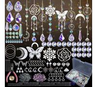 GOMETY - Set di 400 acchiappasole con cristalli per fai da te, per adulti, decorazione da appendere per casa, ufficio, giardino, esterni, matrimoni, feste, 400 pezzi