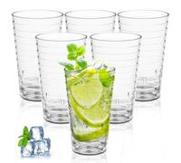 GOMETY Set di 6 bicchieri da campeggio in plastica, 260 ml, da campeggio, in acrilico, impilabili, in plastica, riutilizzabili, per esterni, giardino, feste, casa, lavabile in lavastoviglie, senza BPA