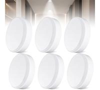 GOMETY Set di 6 lampadine GX53 LED bianco caldo, 3000 K 7 W sostituisce una lampadina alogena, 700 LM GX53 Faretto LED da incasso, lampadina LED spot per armadi non dimmerabili per lampada da lettura