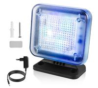 GOMETY Simulatore TV a LED, Dummy TV, con 12 LED e 3 programmi selezionabili, ad alta efficienza energetica con timer, completo di adattatore di alimentazione, da utilizzare come protezione