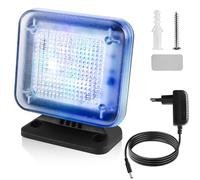 GOMETY Simulatore TV Dummy TV con 12 LED e 3 programmi selezionabili, ad alta efficienza energetica con timer, completo di adattatore di alimentazione, per uso come protezione antifurto