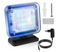 GOMETY Simulatore TV con 12 LED e 3 programmi selezionabili, Dummy TV, simulatore televisivo a efficienza energetica con timer, completo di adattatore di alimentazione, da utilizzare come protezione