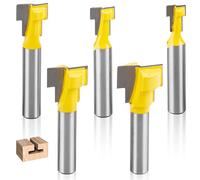 GOMETY T-Nut Frese 5 pezzi 8mm albero Set di fresatrici, Set di utensili per fresatrice (8/10/13.5/18/20mm)