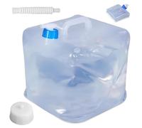 GOMETY Tanica per acqua da 15 l con rubinetto, pieghevole, con rubinetto e maniglia, a prova di perdite, pieghevole, con rubinetto, per campeggio, attività all'aperto, escursionismo