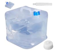 GOMETY Tanica per acqua da 15 l con rubinetto, pieghevole con rubinetto e maniglia per il trasporto, a prova di perdite, pieghevole con rubinetto, tanica per acqua da campeggio, escursionismo