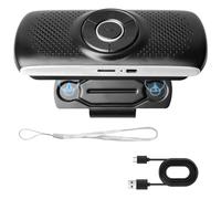 GOMETY Vivavoce Auto 5.0 Bluetooth con Clip Microfono Integrato Altoparlante TF Slot per Scheda GPS Musica Telefono Riconnessione Automatica Supporto Siri Google Assistant