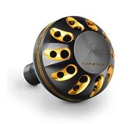 Gomexus - Pomello di Alimentazione Compatibile con Shimano Stradic CI4 Nasci Daiwa Ballistic LT Legalis LT Spinning Reel Maniglia di Ricambio in Metallo, Black Gold, 41mm