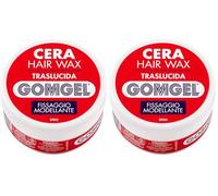 Gomgel Cera per Capelli Traslucida, Fissaggio Modellante 75 ML (Confezione da 2)