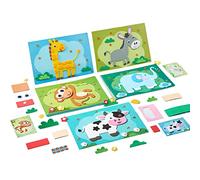 Gomice Adesivi in Eva dei Cartoni Animati - Adesivi per i più Piccoli | Giocattoli educativi per l'apprendimento degli Animali dei Cartoni Animati Fai-da-Te, Kit Artistico Fatto a Mano
