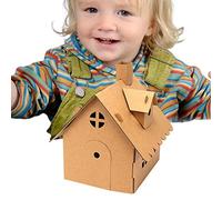 Gomice Casetta di Cartone per Bambini | Forte di Cartone per Bambini | Giocattoli di Carta Crisp KT Board, Fai-da-Te, coltiva la concentrazione, l'immaginazione e l'abilità Pratica Decor Scrivania