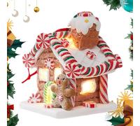 Gomice Ornamenti per L'Albero della casa di marzapane - Ornamenti Natalizi Luminosi | Decorazione di Pan di in Argilla Morbida, casetta di Caramelle da Favola per la Camera dei Bambini