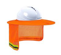 Gomice Parasole per elmetto - Visiera per elmetto con Striscia Riflettente Visiera per elmetto con Protezione Solare,Elmetto Collo Parasole Pieghevole Alta visibilità per Elmetti