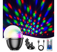 Gomifie Palla da Discoteca, 360° Mini Luci Discoteca a Ritmo di Musica Ricaricabile, 15 Colori Luce Discoteca e 4 Modalità di Luce Notturna