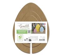 Gomille - 3 uova di Pasqua in legno - forme in legno da dipingere - deco, tempo libero creativo - Pasqua, primavera - 4361