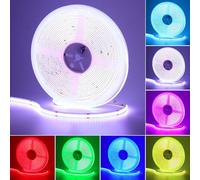 GOMING 10M 24V RGB Striscia LED COB Flessibile Alta Densità 576LEDs/M 14W/M Alta Luminosità Non Impermeabile IP20 Nastri LED per Decorazione Interna(RGB Controller e Alimentatore Non Inclusi)