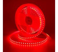 GOMING 10M 24V Striscia LED Rosso Flessibile Alta Densità 1200 LEDs Alta Luminosità Non Impermeabile IP20 Nastri LED per Decorazione Interna(Senza Alimentazione)