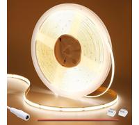 GOMING 24V 10M COB Striscia LED Bianco Caldo 3000K CRI 93+ Alta Densità 312LED/M 6300lm Non Impermeabile IP20 Flessibile Luci LED per Soggiorno Natale (Senza Alimentazione)
