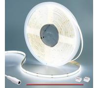 GOMING 24V 10M COB Striscia LED Bianco Freddo 6000K CRI 93+ Alta Densità 312LED/M 6300lm Non Impermeabile IP20 Flessibile Luci LED per Soggiorno Bar(Senza Alimentazione)