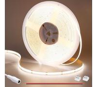 GOMING 24V 10M COB Striscia LED Bianco Naturale 4000K CRI 93+ Alta Densità 312LED/M 6300lm Non Impermeabile IP20 Flessibile Luci LED per Soggiorno Bar(Senza Alimentazione)