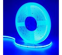 GOMING 24V 10M COB Striscia LED Blu Alta Densità 384LED/M Senza Punti Luce Alta Luminosità Non Impermeabile IP20 Flessibile Luci LED per Soggiorno Natale Bar Decorare(Senza Alimentazione)