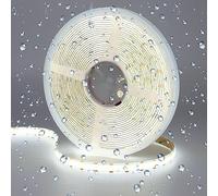 GOMING 24V 10M Doppia Fila COB Striscia LED Bianco Freddo 6000K IP65 Impermeabile CRI 93+ Alta Densità 600LED/M Alta Luminosità 20000lm Luci LED per Decorazione Della Casa(Senza Alimentazione)