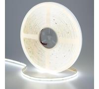 GOMING 24V 15M COB Striscia LED Bianco Freddo 6000K CRI 93+ Alta Densità 384LED/M Senza Punti Luce Alta Luminosità 11000lm Non Impermeabile IP20 Luci LED per Soggiorno Natale Bar(Senza Alimentazione)