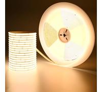 GOMING 24V 20M COB Striscia LED Bianco Caldo 3000K 146W Alta Densità 480LED/M CRI 93+ Senza Punti Luce Alta Luminosità 14000lm IP20 Non Impermeabile Luci LED per Decorazione Casa(Senza Alimentazione)
