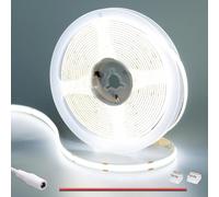 GOMING 24V COB Striscia LED Bianco Freddo 6000K 5M 312LED/M CRI 93+ Alta Densità 1560LED 4100lm Non Impermeabile IP20 Luci LED per Soggiorno Natale Bar Decorazioni(Senza Alimentazione)