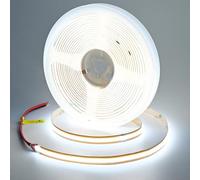 GOMING 24V COB Striscia LED Bianco Freddo 6000K Tagliare a volontà 5M 13W/M | 528LEDs/M CRI 93+ Alta Luminosità 4600lm IP20 Non Impermeabile Luci LED per Armadio Decorazione(Alimentazione non Inclusa)