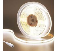 GOMING 24V COB Striscia LED Bianco Naturale 4000K 5M Alta Densità 480LED/M CRI 93+ Senza Punti Luce Alta Luminosità 4500lm Non Impermeabile IP20 Luci LED per Decorazione Casa(Senza Alimentazione)
