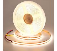 GOMING 24V COB Striscia LED Bianco Naturale 4000K Tagliare a volontà 5M 528LED/M 13W/M CRI 93+ Alta Luminosità 4600lm IP20 Non Impermeabile Luci LED per Armadio Decorazione (Senza Alimentazione)