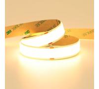 GOMING 24V Larghezza 15mm COB Striscia LED Bianco Caldo 3000K 5M 25W/M CRI 93+ Alta Densità 960LED/M Alta Luminosità 13750lm IP20 Non Impermeabile Luci LED per Decorazione Casa(Senza Alimentazione)