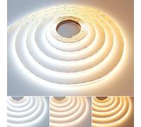 GOMING 24V Riflettore Lineare CCT Striscia LED COB Bianco Sintonizzabili 2700K-6500K 5M 624LED/M CRI 93+ IP20 Non Impermeabile Nastro LED per Casa Decorazione(Controller e Alimentatore Non Inclusi)
