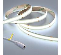 GOMING 24V Super Luminoso COB Striscia LED Bianco Freddo 6000K 5M 2050LM/M 14.5W/M Alta Densità 480LED/M CRI 93+ IP20 Non Impermeabile Luci LED per Decorazione Casa(Senza Alimentazione)