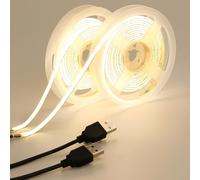 GOMING 5V 5mm Larghezza COB USB Striscia LED Bianco Naturale 4M(2Pezzi x2M)