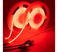 GOMING 5V 5mm Larghezza COB USB Striscia LED Rosso 4M(2Pezzi x 2M) 400LED/M