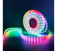 GOMING 5V WS2812B Striscia LED 5M 300 Pixel Impermeabile IP67 PCB Nero 5050 SMD Indirizzabile RGB Luci LED Colorati per Soggiorno Cucina Natale Bar Feste(Controller e Alimentatore Non Inclusi)