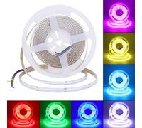 GOMING Riflettore Lineare 5M 24V RGB Striscia LED COB Alta Densità 576LEDs/M 14W/M Alta Luminosità Non Impermeabile IP20 Nastri LED per Decorazione Interna(Controller e Alimentatore Non Inclusi)