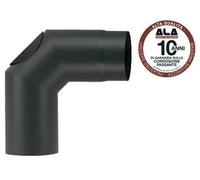 GOMITI CURVE ALA NERO AETERNUM 90° C/ISPEZIONE D.12-13-15 CM STUFE CANNE FUMARIE
