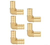 Gomiti in ottone PEX a 90 gradi da 2,5 cm, compatibili con vari tipi di tubi PEX e metodi di pressione, progettati per connessioni di sistemi idraulici duraturi