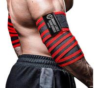 Gomiti per sollevamento pesi (1 paio), gomiti elastici da 119,4 cm, supporto e compressione powerlifting, fitness, cross training e allenamento in palestra, cinghie per gomiti per sollevamento pesi