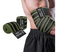 Gomitiere per Sollevamento Pesi, Panca da Panca, Cross Training e Powerlifting, per Uomini e Donne, 120 cm, in Nylon (1 Paio), Aumenta la stabilità delle articolazioni e Supporta Il Recupero da