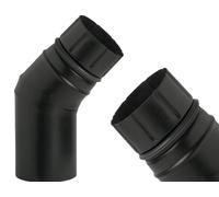 GOMITO 45° ALA PELLET ECO in acciaio saldato per stufe a pellet