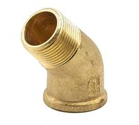 Gomito 45° Mf 1/2" - Ottone Cu Zn40 Pb2 - Raccordo Curvo Filettato - 10 Bar