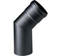Gomito 45° nero in ghisa Ø 80 mm MF per stufa a pellet