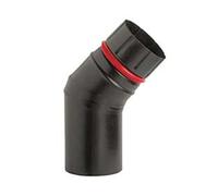 Gomito 45 ° Porcellanato per Stufe a Pellet Nero Opaco Ala Cod 362177